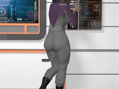 NSEA Uniform for La Femme 2 for Poser 3D model