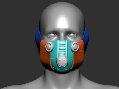 gas mask helmet high poly sculpt 3d printable  3D model purchase