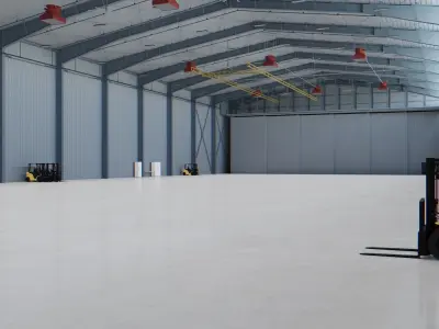 Airplane Hangar Interior 5 Low-poly 3D model
