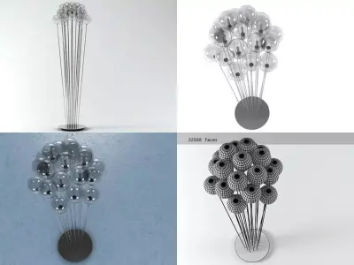 Sphere Floor Lamp 3D model
