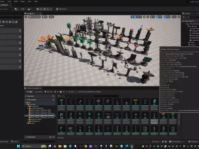 Sci-Fi Antenna Mega Collection Pack Low-poly 3D model