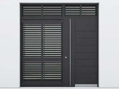 Aluminium door 44 3D model