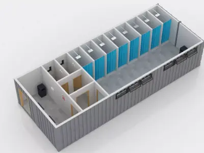 Container Changing Room 3D model