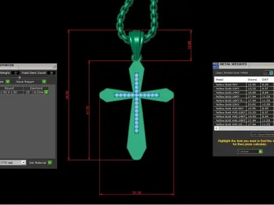 Cross Light Gold 3CP025 3DM STL 3D model