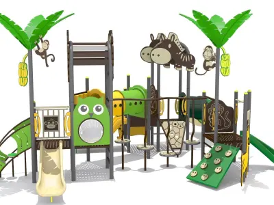 Jungle Playground Low-poly 3D model