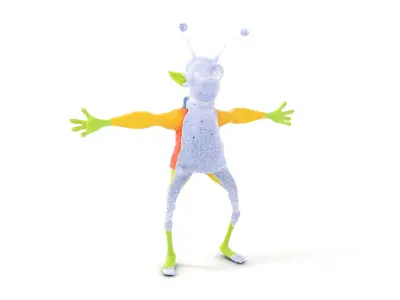 Playful Alien Character model pack Low-poly 3D model