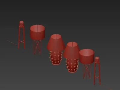 Modern lighting lead 3D model