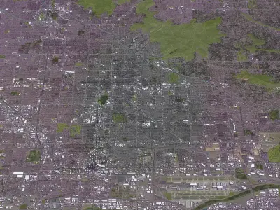 Phoenix - 3D City Model 100km Low-poly 3D model