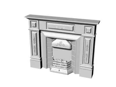 Dolls House Miniature Victorian Fireplace 12th Scale 3D print model