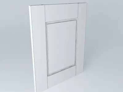 Mission Style Raised Panel Door (components) Free 3D model