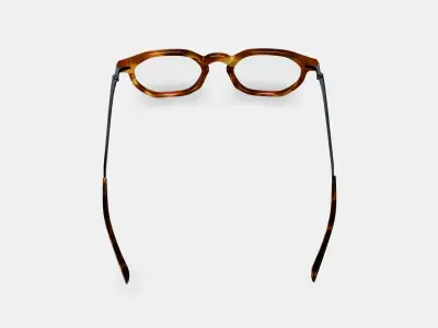 Rustin Eyeglasses in Root Beer with Brushed Ink 3D model