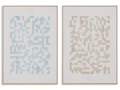 Abstract Painting Frame set 3D model 903