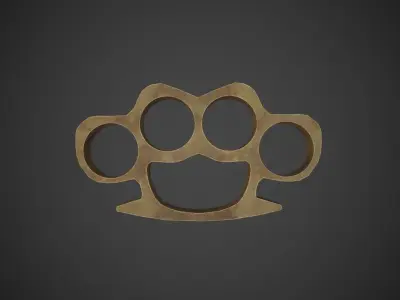 Brass Knuckles Low-poly 3D model