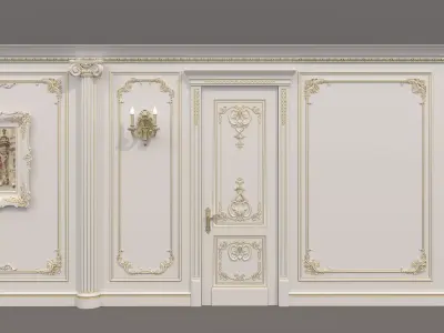 Wall Molding in Classic French style 50 3D model