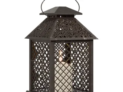 Lantern candleholder 3D model Low-poly 3D model
