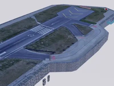 London City Airport 3D Map Low-poly 3D model