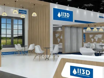 Exhibition Stand Stall Three Side Open 16X10 3D model