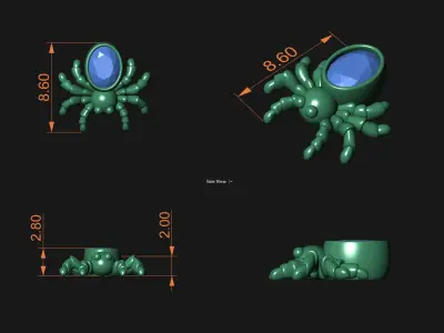 Spider Web Rings 3D print model