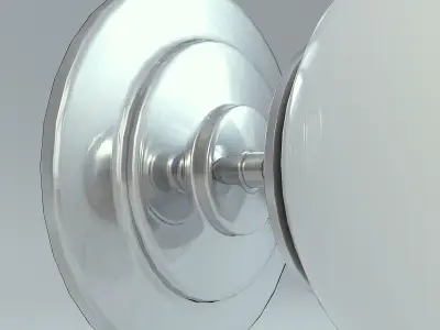 Wall Lamp Single White 3 3D model