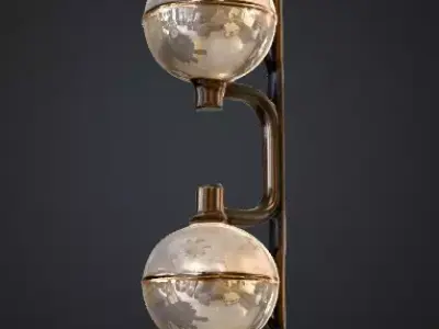 Illuminated Orbit Sconces  Low-poly 3D model