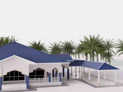 Mosque Low-poly 3D model