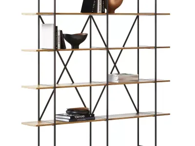 Slim Irony Bookcase by Zeus 3D model