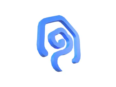 Ruyi Coin v1 001 Low-poly 3D model