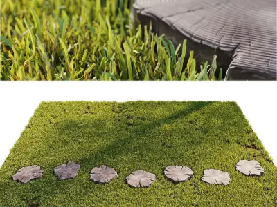 Grass and Pedestrian - PBR - 4K - LowPoly Low-poly 3D model