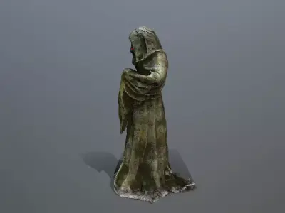 old statue Low-poly 3D model