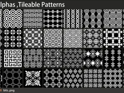 555 Alphas Tileable Patterns Vol1 Texture