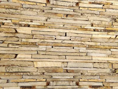 Stone wall slate 10 3D model