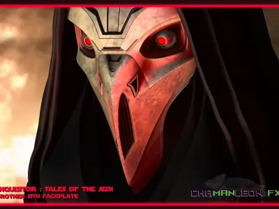 Xth Brother Mask of Inquisitor from Tales of the Jedi 3D print model