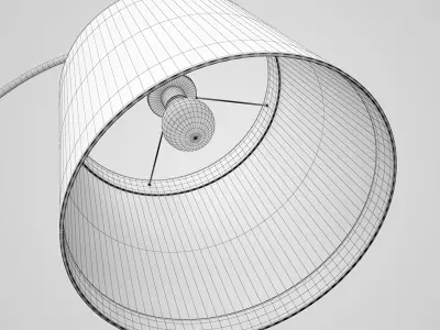 Black Floor Lamp 43 3D model