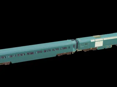 Meter toy train Low-poly 3D model