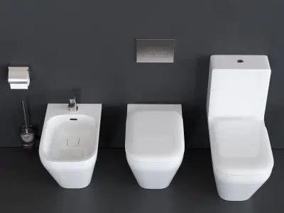 Ideal Standard TONIC II WC art K3168 art K3172 art K5238 Low-poly 3D model