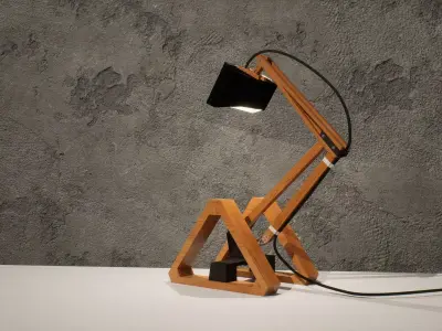 Futuristic Desk Lamp Free low-poly 3D model
