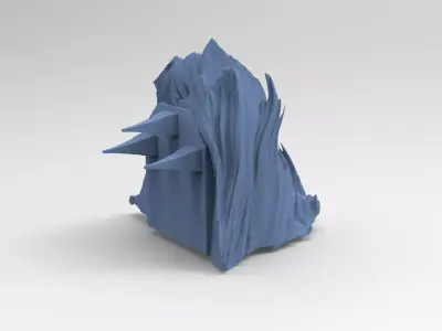 Quest for Power spiked cliff stone 3D model
