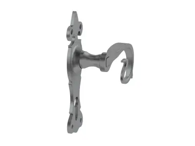 Fleur De Lys Door Handle Low-poly 3D model