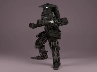 ROBOT SAMURAI BLENDER 3D model