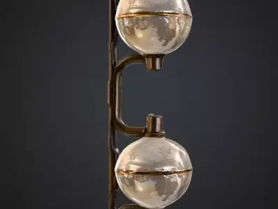 Illuminated Orbit Sconces  Low-poly 3D model