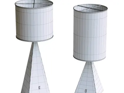 Wooden Desk Lamp 3D model