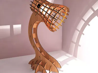 Light lamp Low-poly 3D model