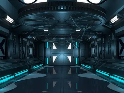 Sci Fi Room 3D model 11