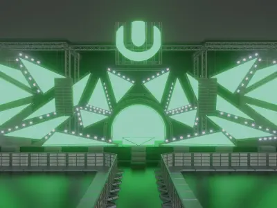 Ultra Miami 2024 Mainstage Ready for Mapping  3D model