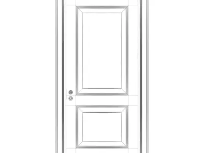 Old classic door 003 3D model