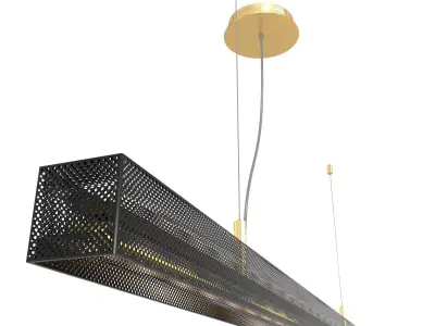 VeniceM URBAN LIGHTLINE LED brass pendant lamp 3D model