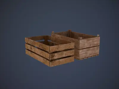 Crate Low-poly 3D model buy