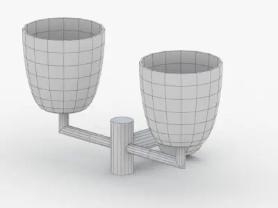 1464 - Bra Lamp Low-poly 3D model