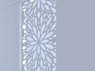 3d screen window Low-poly 3D model