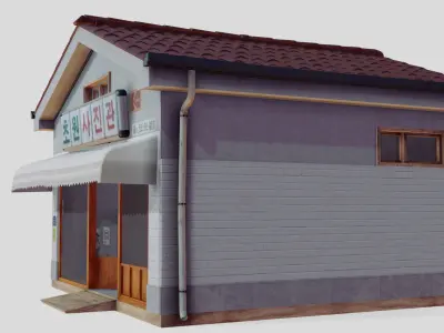 Korean Photo Studio Low-poly 3D model